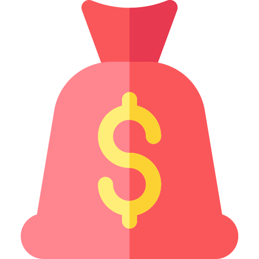 bolsa de dinero Basic Rounded Flat icono