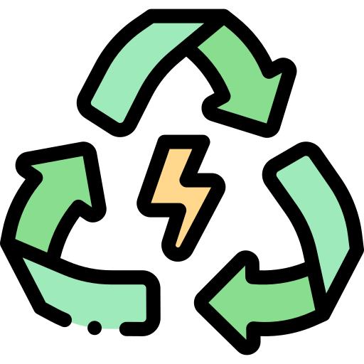 Recycle Detailed Rounded Lineal color icon