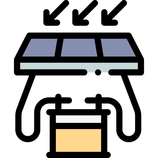 태양 에너지 Detailed Rounded Lineal color icon