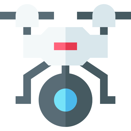 camera-drone Basic Straight Flat icoon