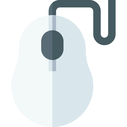 ratón de computadora Basic Straight Flat icono