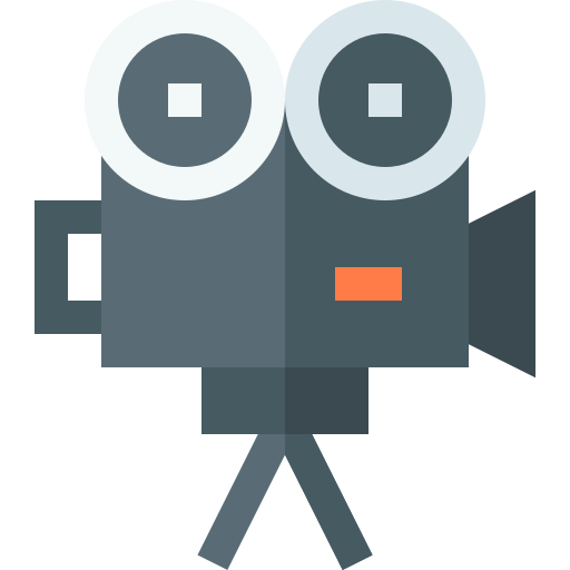 videokamera Basic Straight Flat icon