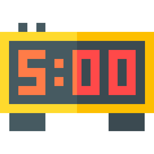 despertador digital Basic Straight Flat icono
