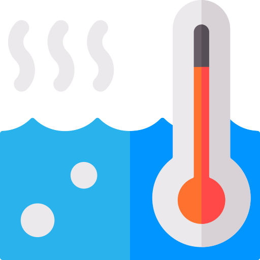 la température de l'eau Basic Rounded Flat Icône