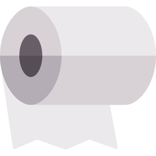 toiletpapier Basic Rounded Flat icoon