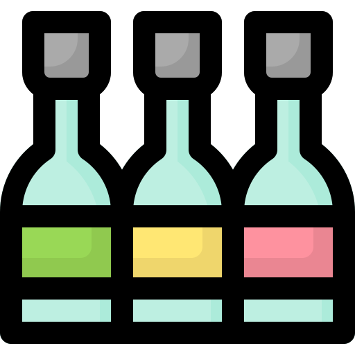 Bottles Vitaliy Gorbachev Lineal Color icon