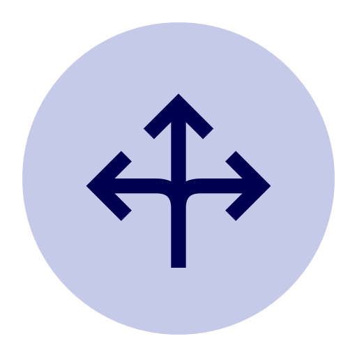 cruce de caminos Generic Circular icono