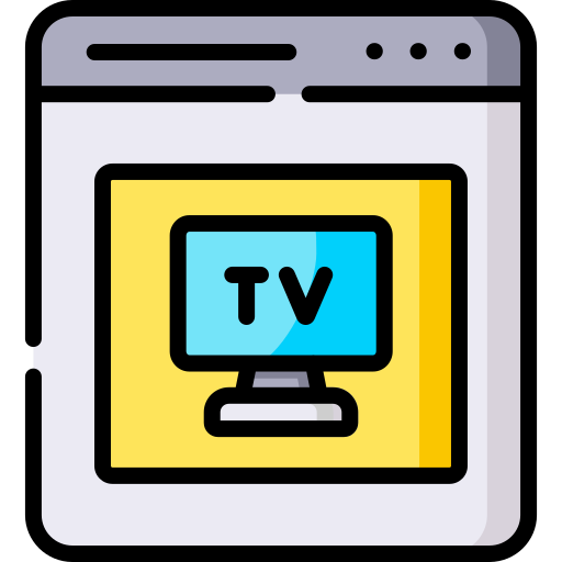 Online tv Special Lineal color icon