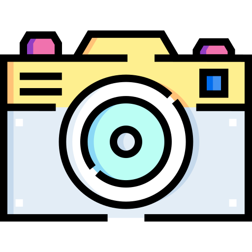 Camera Detailed Straight Lineal color icon