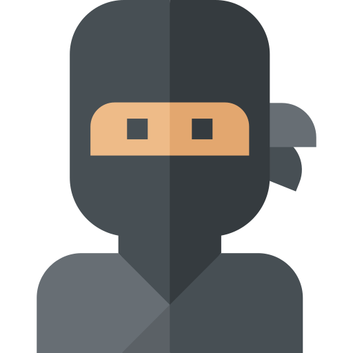 ninja Basic Straight Flat icoon