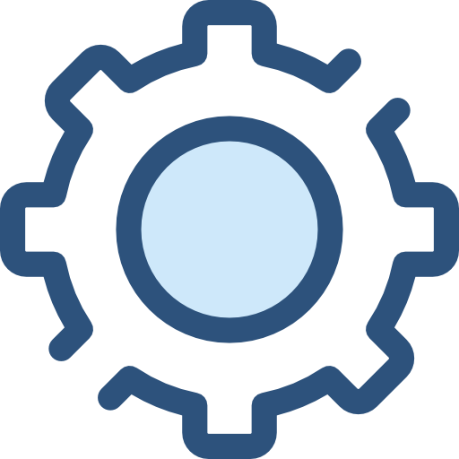 Settings Monochrome Blue icon