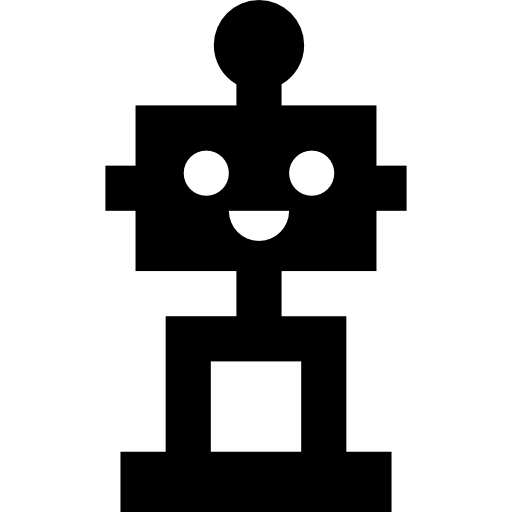 robot Basic Straight Filled icona