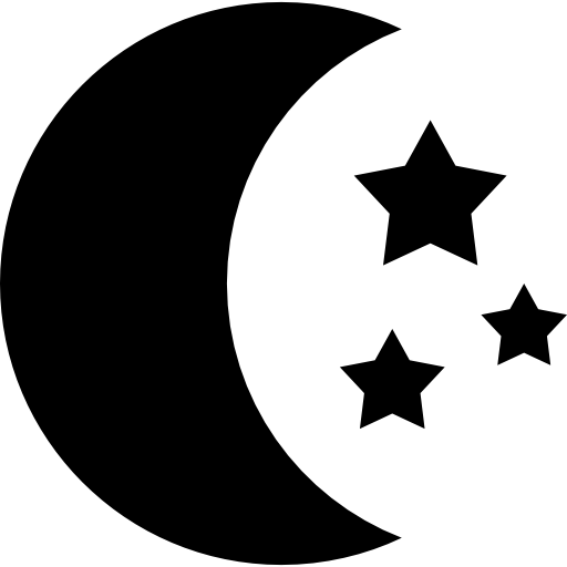 Moon Basic Straight Filled icon