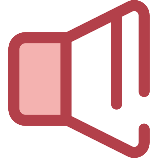 음량 Monochrome Red icon