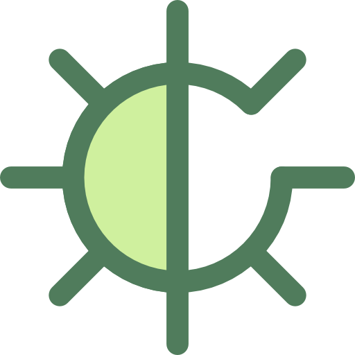 Brightness Monochrome Green icon