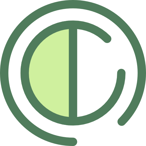 contrast Monochrome Green icoon
