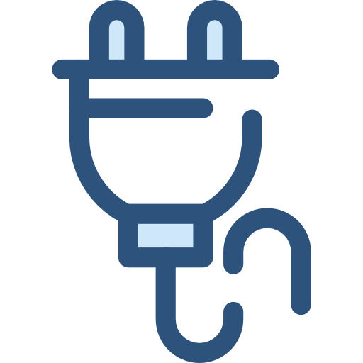 Socket Monochrome Blue icon