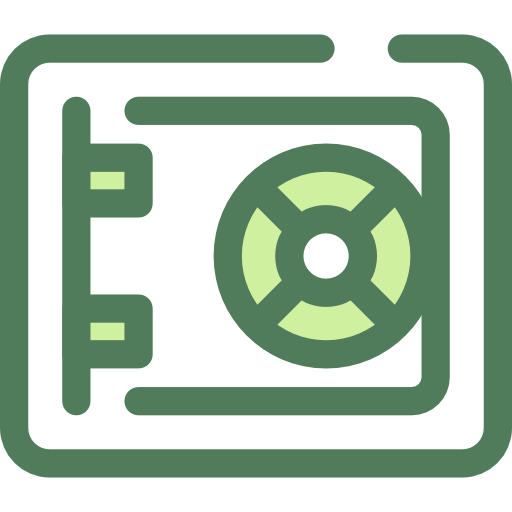 boîte de sécurité Monochrome Green Icône