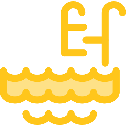 Swimming pool Monochrome Yellow icon