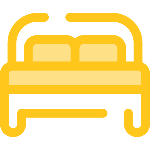 Bed Monochrome Yellow icon