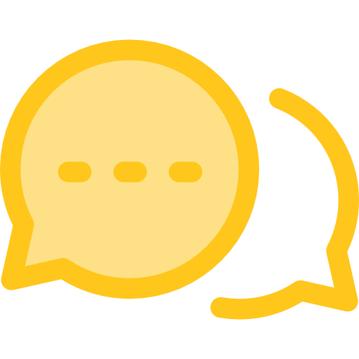 チャット Monochrome Yellow icon