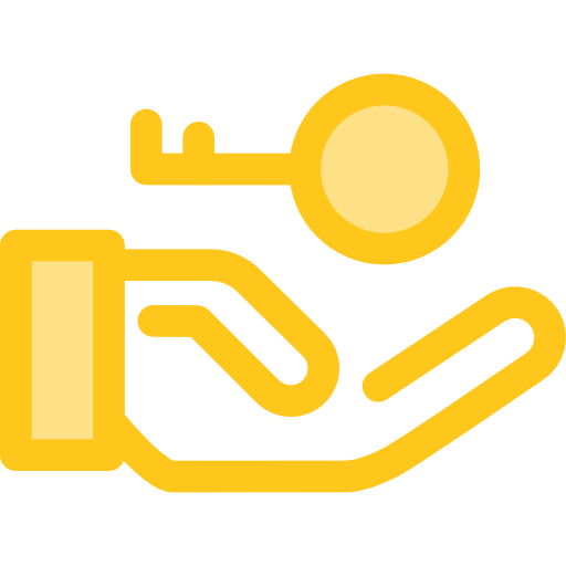 schlüssel Monochrome Yellow icon