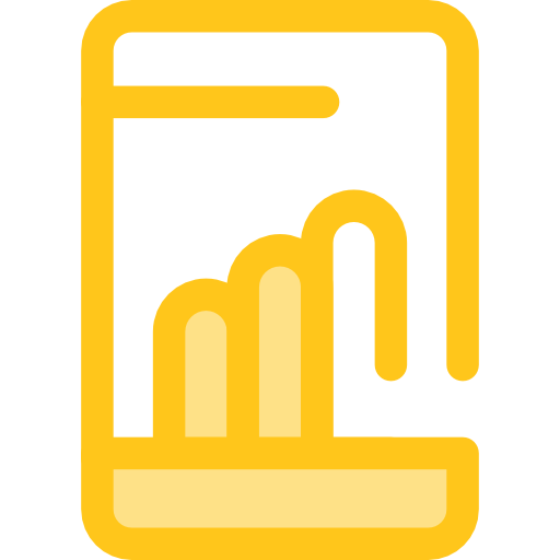 Smartphone Monochrome Yellow icon