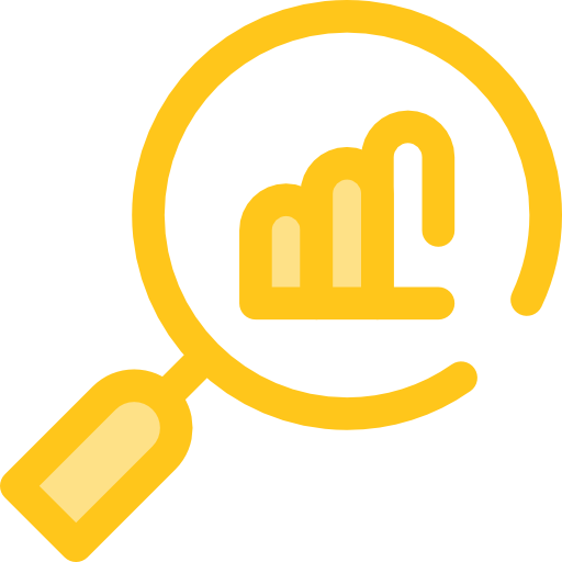 Statistics Monochrome Yellow icon