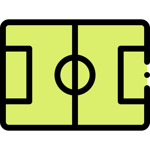 Футбольное поле Detailed Rounded Lineal color иконка