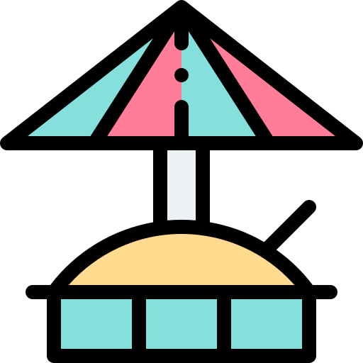サンドボックス Detailed Rounded Lineal color icon
