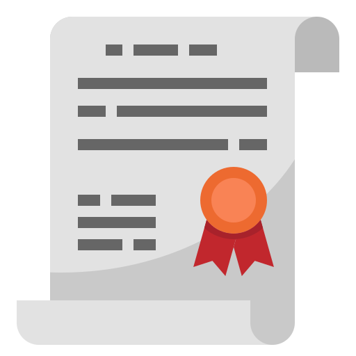 Гарантийный сертификат Generic Flat иконка