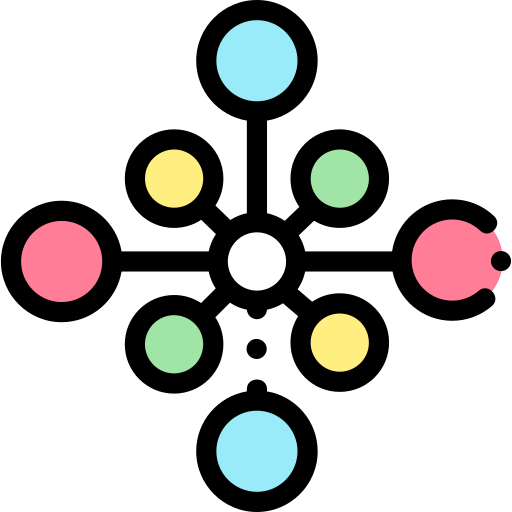 플로 차트 Detailed Rounded Lineal color icon