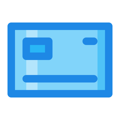 creditcard betaling Generic Blue icoon