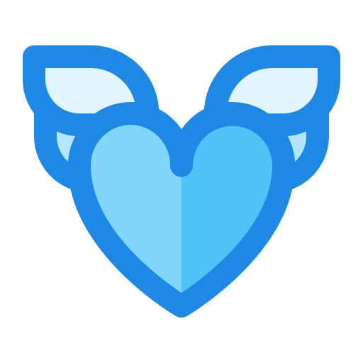 Heart wings Generic Blue icon