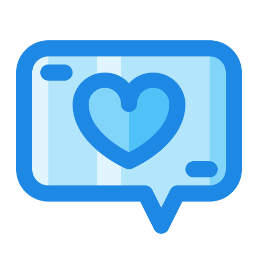 Love message Generic Blue icon