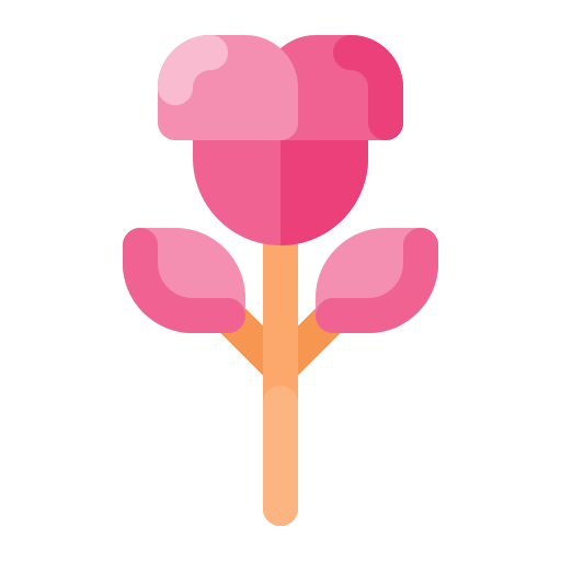 flor rosa Generic Flat icono