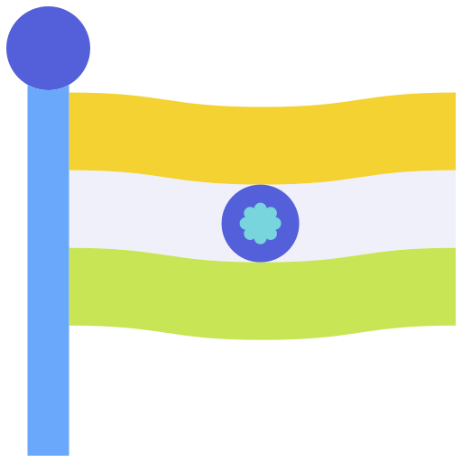 drapeau de l'inde Good Ware Flat Icône
