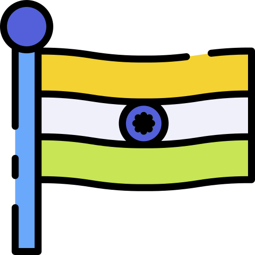 bandera india Good Ware Lineal Color icono