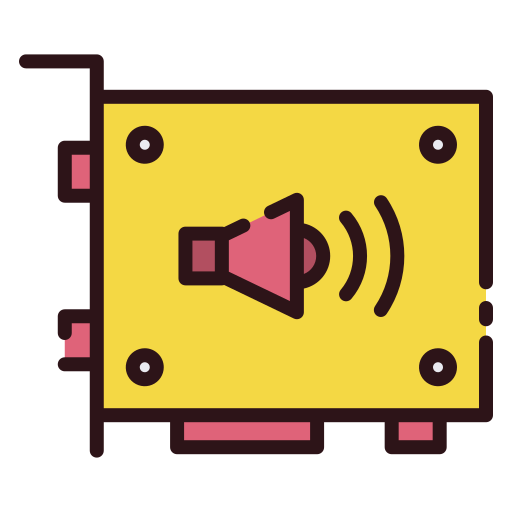 tarjeta de sonido Good Ware Lineal Color icono