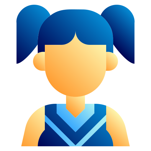vrouwelijke cheerleader Generic Flat Gradient icoon
