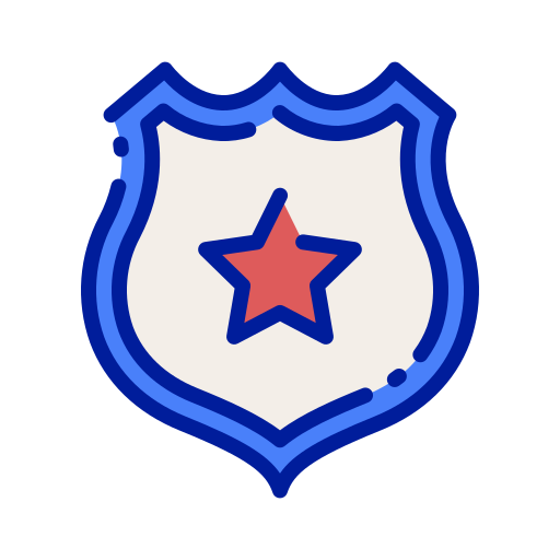 distintivo della polizia Good Ware Lineal Color icona