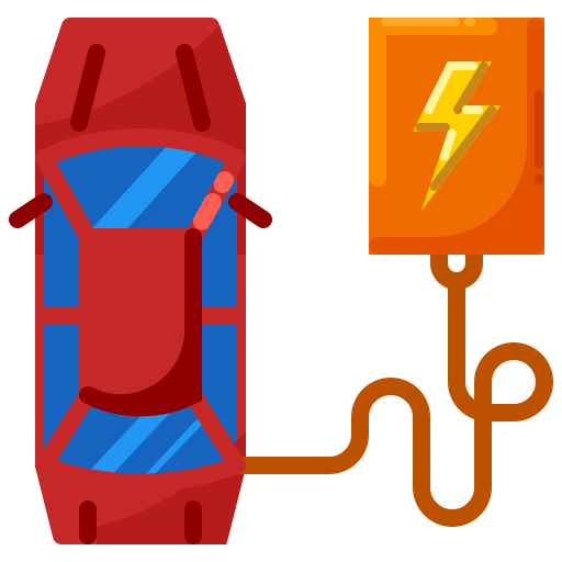 elektrische auto PMICON Flat icoon