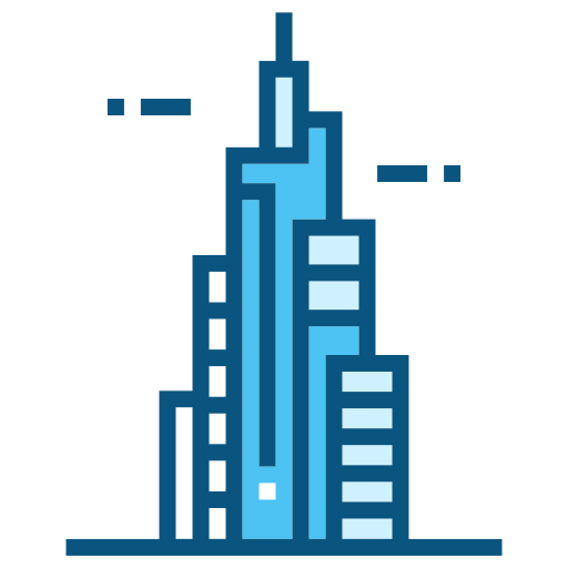 Burj khalifa Generic Blue icon