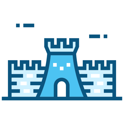 Great wall of china Generic Blue icon