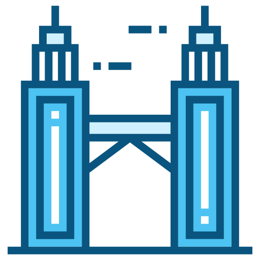 torre gêmea petronas Generic Blue Ícone