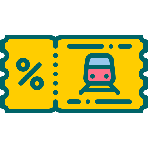 bilet na pociąg Berkahicon Lineal Color ikona