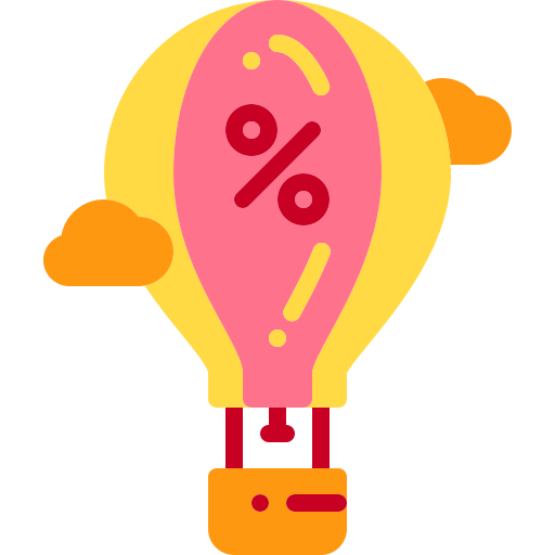 balon na gorące powietrze Berkahicon Flat ikona