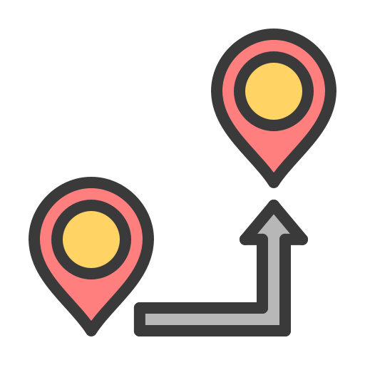 Route Generic Outline Color icon