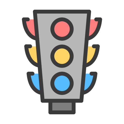 señal de tráfico Generic Outline Color icono