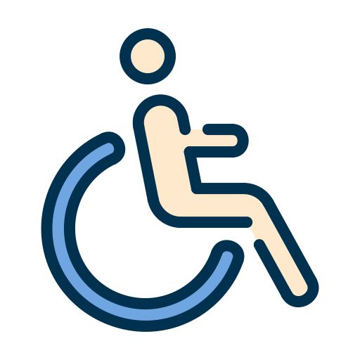 cadeira de rodas Generic Outline Color Ícone